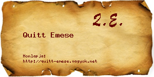 Quitt Emese névjegykártya